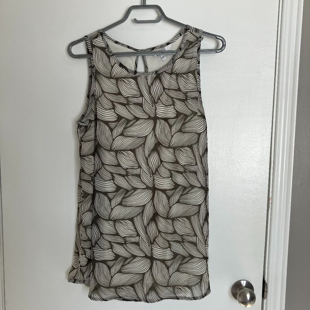 Pentagone Sleveless Flowy Tropical Print Tunic Top Size S